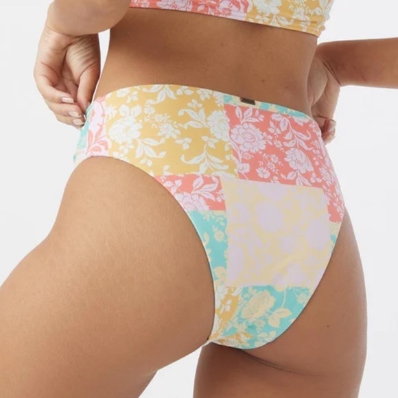 NWT O’Neill Olivia Tulum High Waisted Print Bikini Bottoms - Picture 1 of 9
